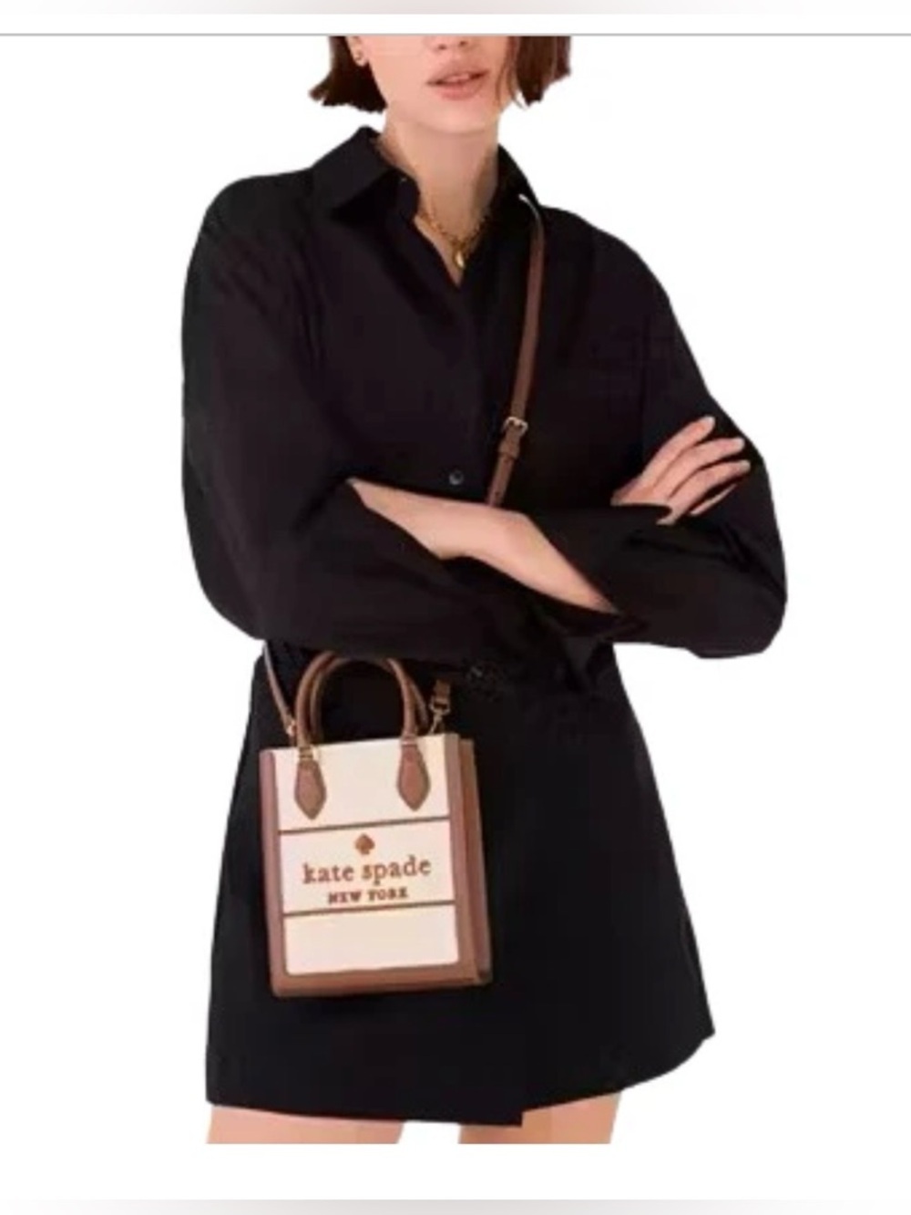 NWT Kate Spade Mini Ellie Tote Orange Leather with Tan Straw Canvas - Picture 12 of 12